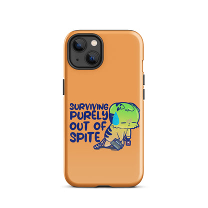 SURVIVING PURELY OUT OF SPITE - Tough Case for iPhone® - ChubbleGumLLC