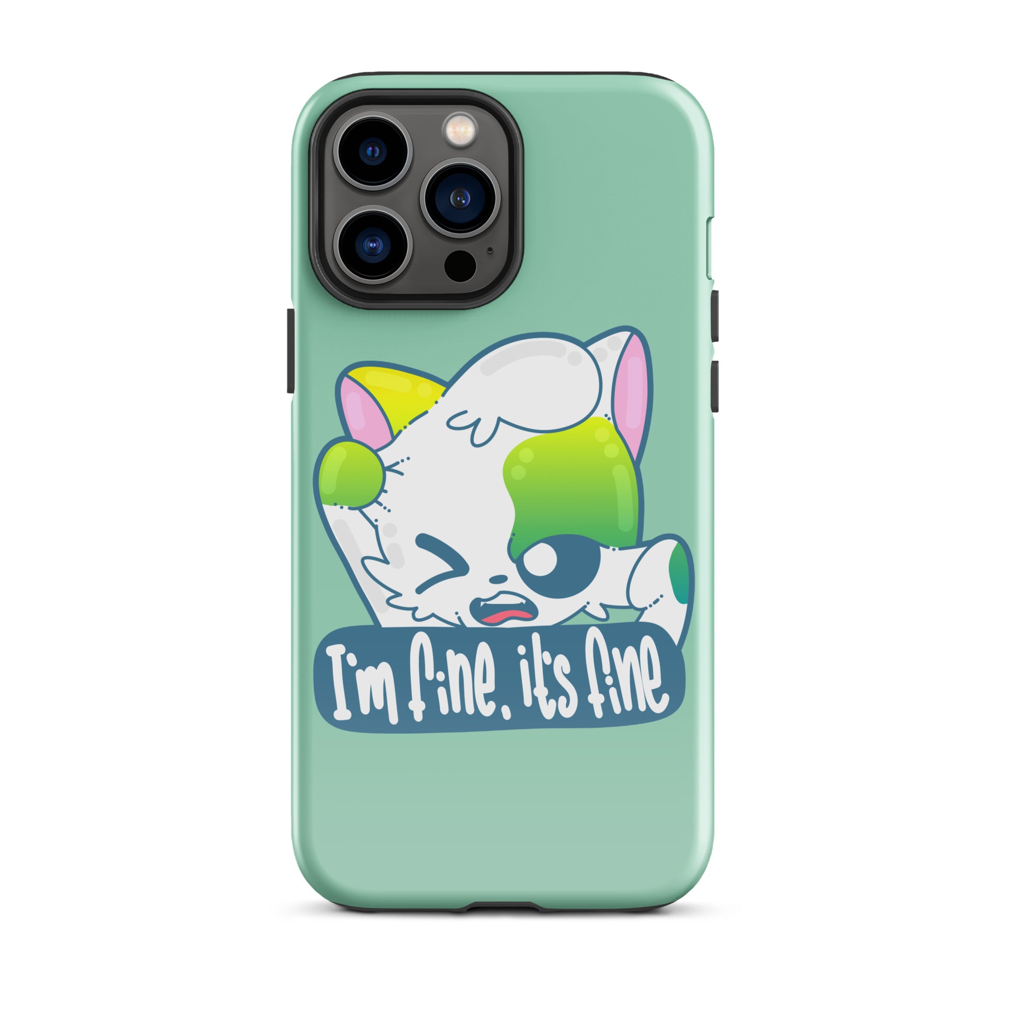 FINE, IT'S FINE - Tough Case for iPhone® - ChubbleGumLLC