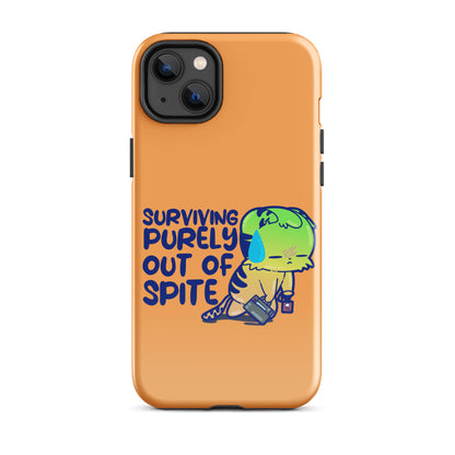 SURVIVING PURELY OUT OF SPITE - Tough Case for iPhone® - ChubbleGumLLC