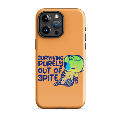 SURVIVING PURELY OUT OF SPITE - Tough Case for iPhone® - ChubbleGumLLC