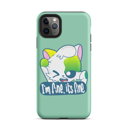 FINE, IT'S FINE - Tough Case for iPhone® - ChubbleGumLLC