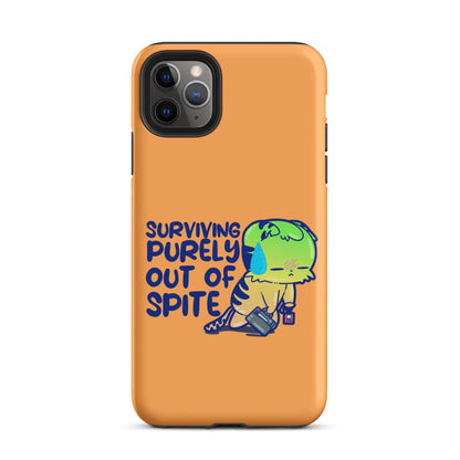 SURVIVING PURELY OUT OF SPITE - Tough Case for iPhone® - ChubbleGumLLC