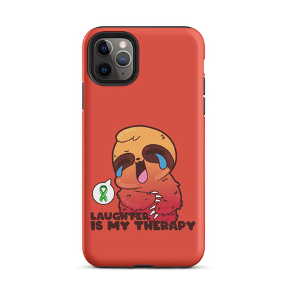 LAUGHTER IS MY THERAPY - Tough Case for iPhone® - ChubbleGumLLC