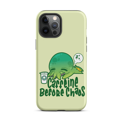 CAFFEINE BEFORE CHAOS - Tough Case for iPhone® - ChubbleGumLLC