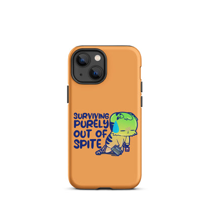 SURVIVING PURELY OUT OF SPITE - Tough Case for iPhone® - ChubbleGumLLC