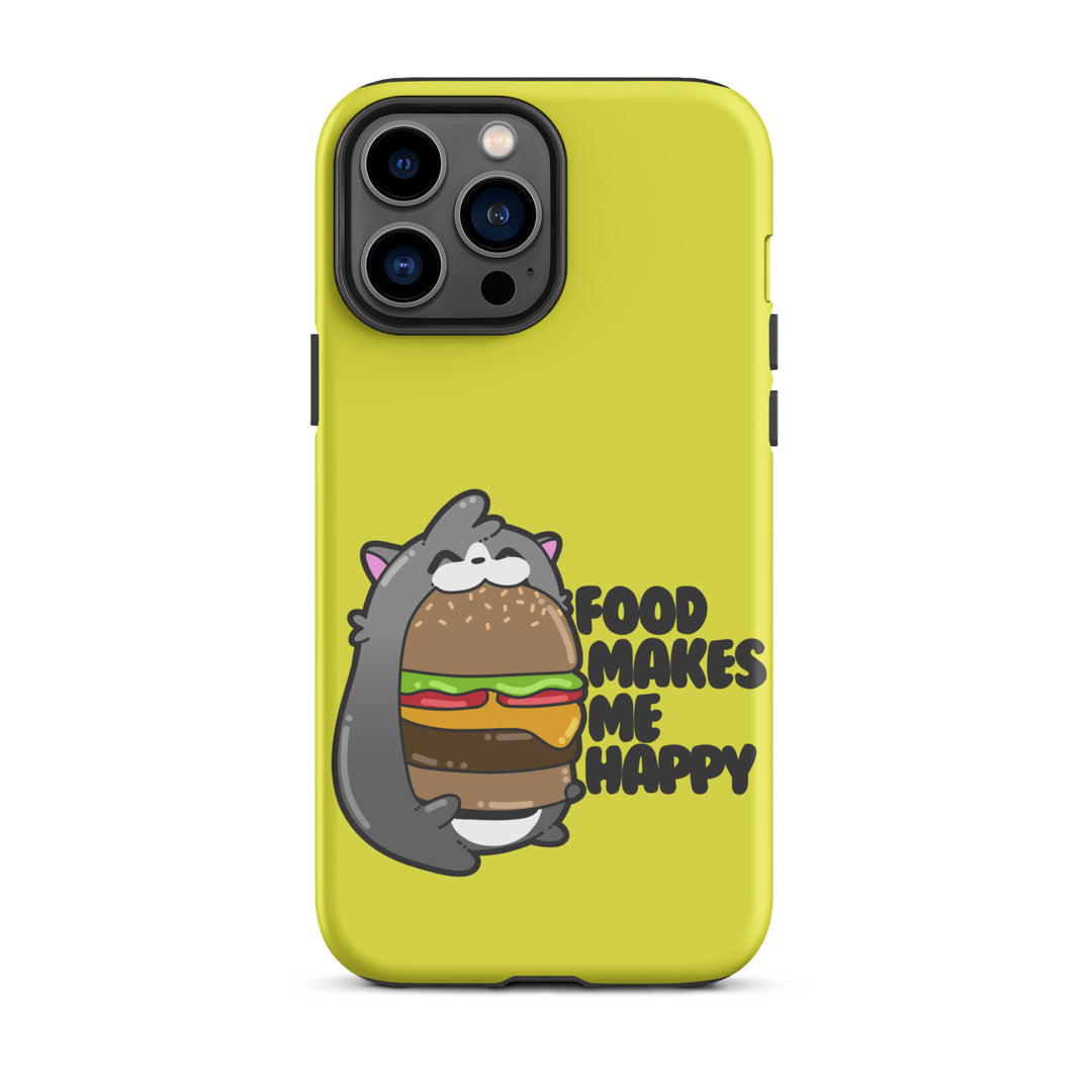 FOOD MAKES ME HAPPY - Tough Case for iPhone® - ChubbleGumLLC