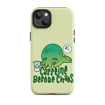 CAFFEINE BEFORE CHAOS - Tough Case for iPhone® - ChubbleGumLLC