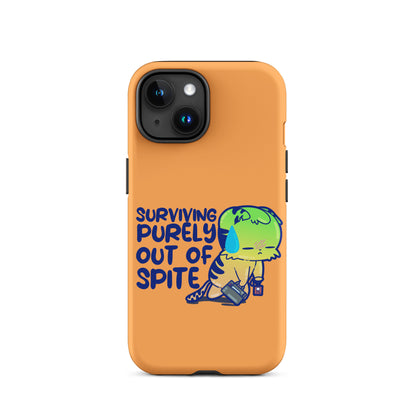 SURVIVING PURELY OUT OF SPITE - Tough Case for iPhone® - ChubbleGumLLC