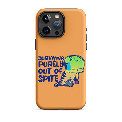 SURVIVING PURELY OUT OF SPITE - Tough Case for iPhone® - ChubbleGumLLC