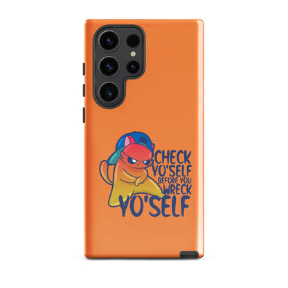 CHECK YOSELF - Tough case for Samsung® - ChubbleGumLLC