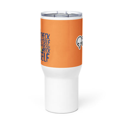 CHECK YOSELF - 25 oz Travel Mug - ChubbleGumLLC