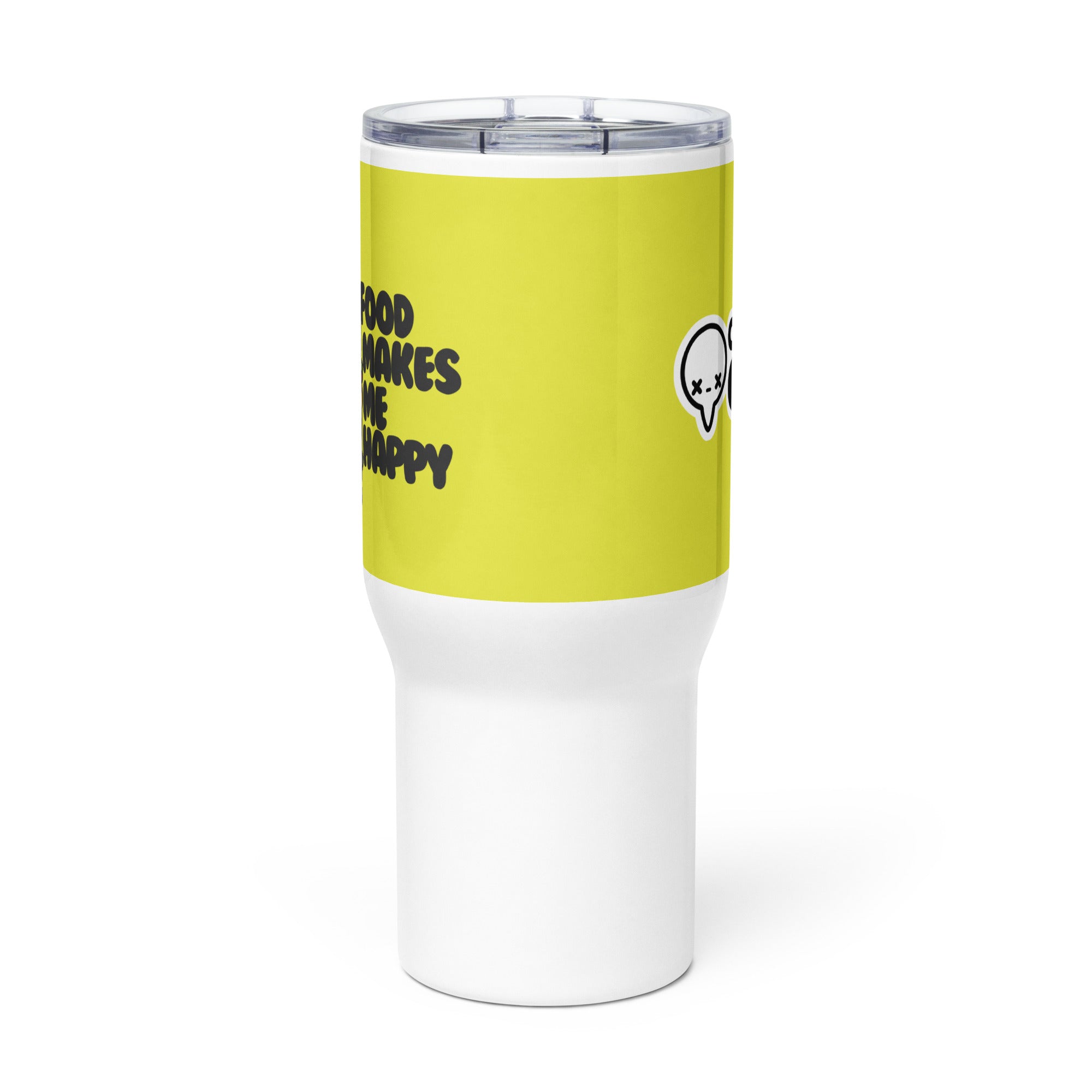 FOOD MAKES ME HAPPY - 25 oz Travel Mug - ChubbleGumLLC