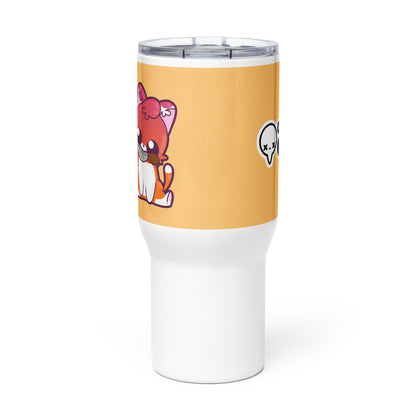 FLUFF AROUND AND FIND OUT - 25 oz Travel Mug - ChubbleGumLLC