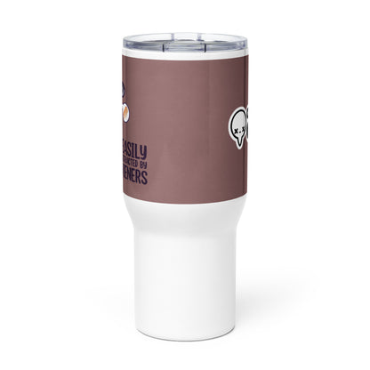 EASILY DISTRACTED BY WIENERS - 25 Oz Travel Mug - ChubbleGumLLC