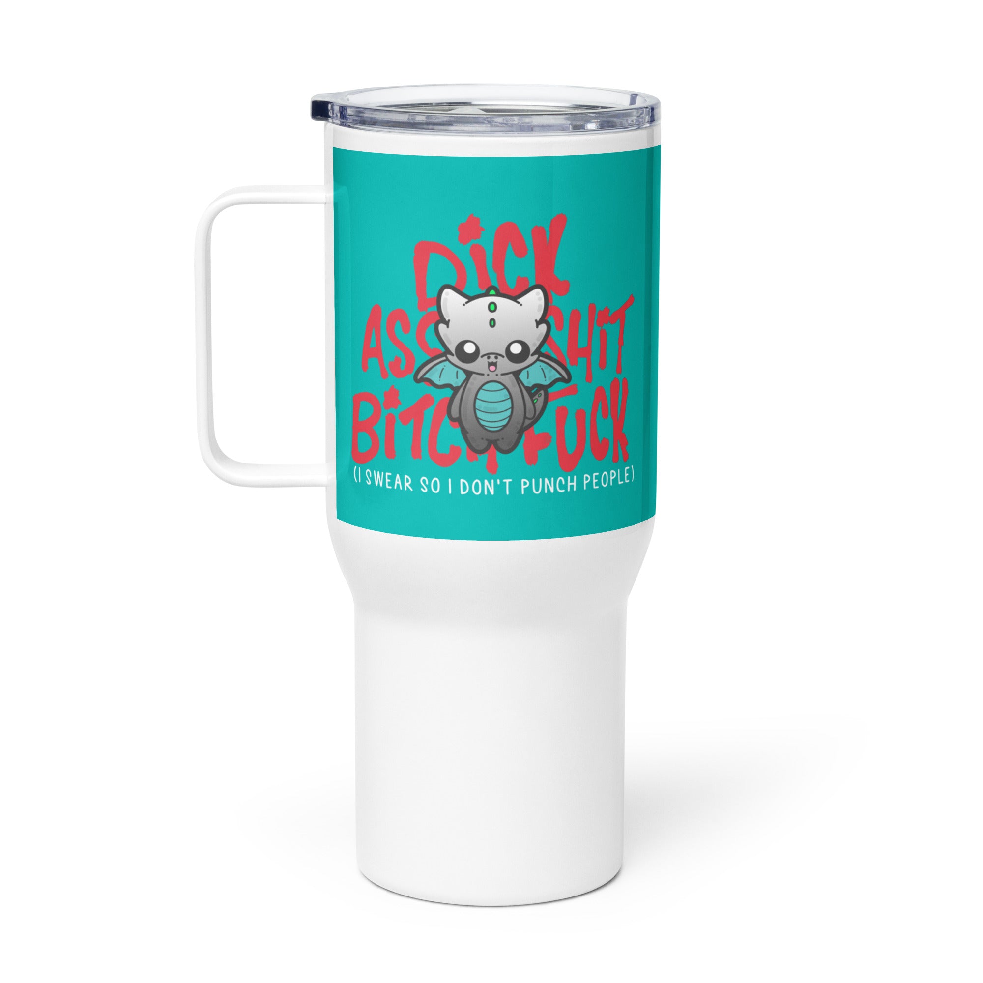 I SWEAR SO I DONT PUNCH PEOPLE - 25 oz Travel Mug - ChubbleGumLLC