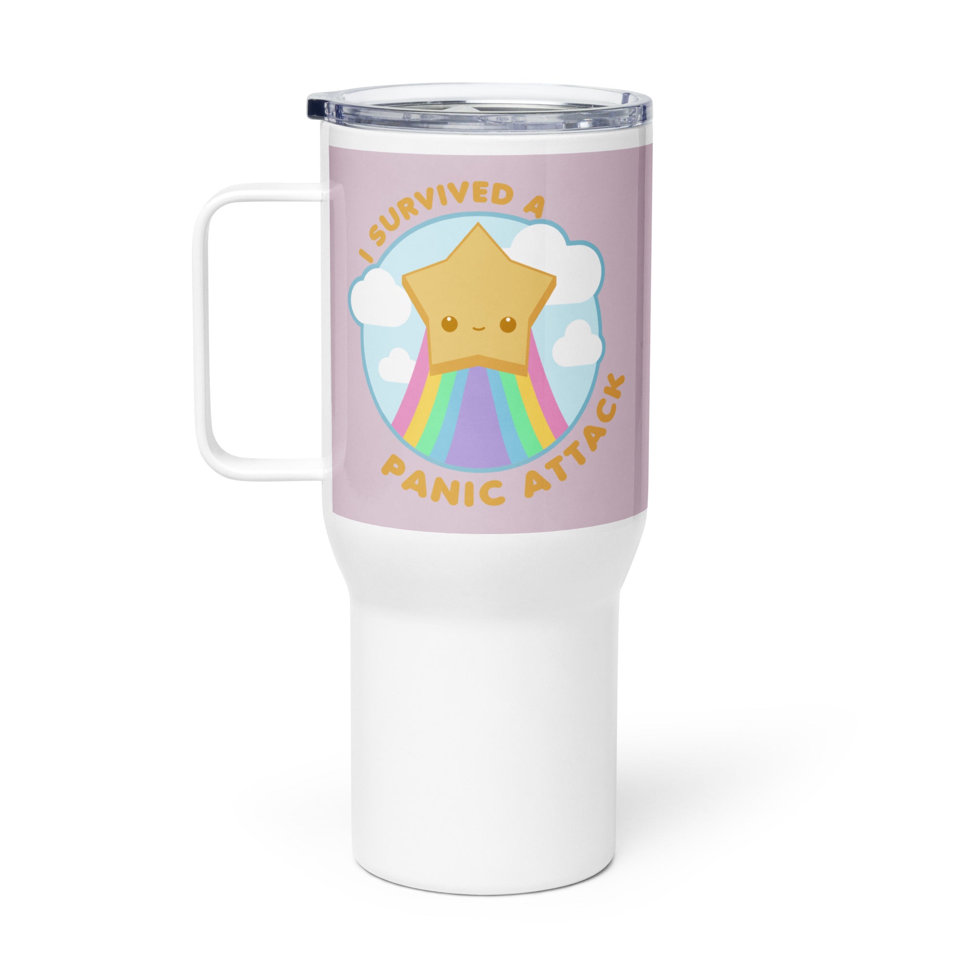 I SURVIVED A PANIC ATTACK - 25 Oz Travel Mug - ChubbleGumLLC