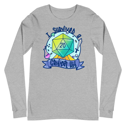 I SURVIVED A CRITICAL HIT - Long Sleeve Tee - ChubbleGumLLC