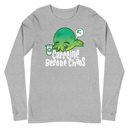 CAFFEINE BEFORE CHAOS - Modified Long Sleeve Tee - ChubbleGumLLC