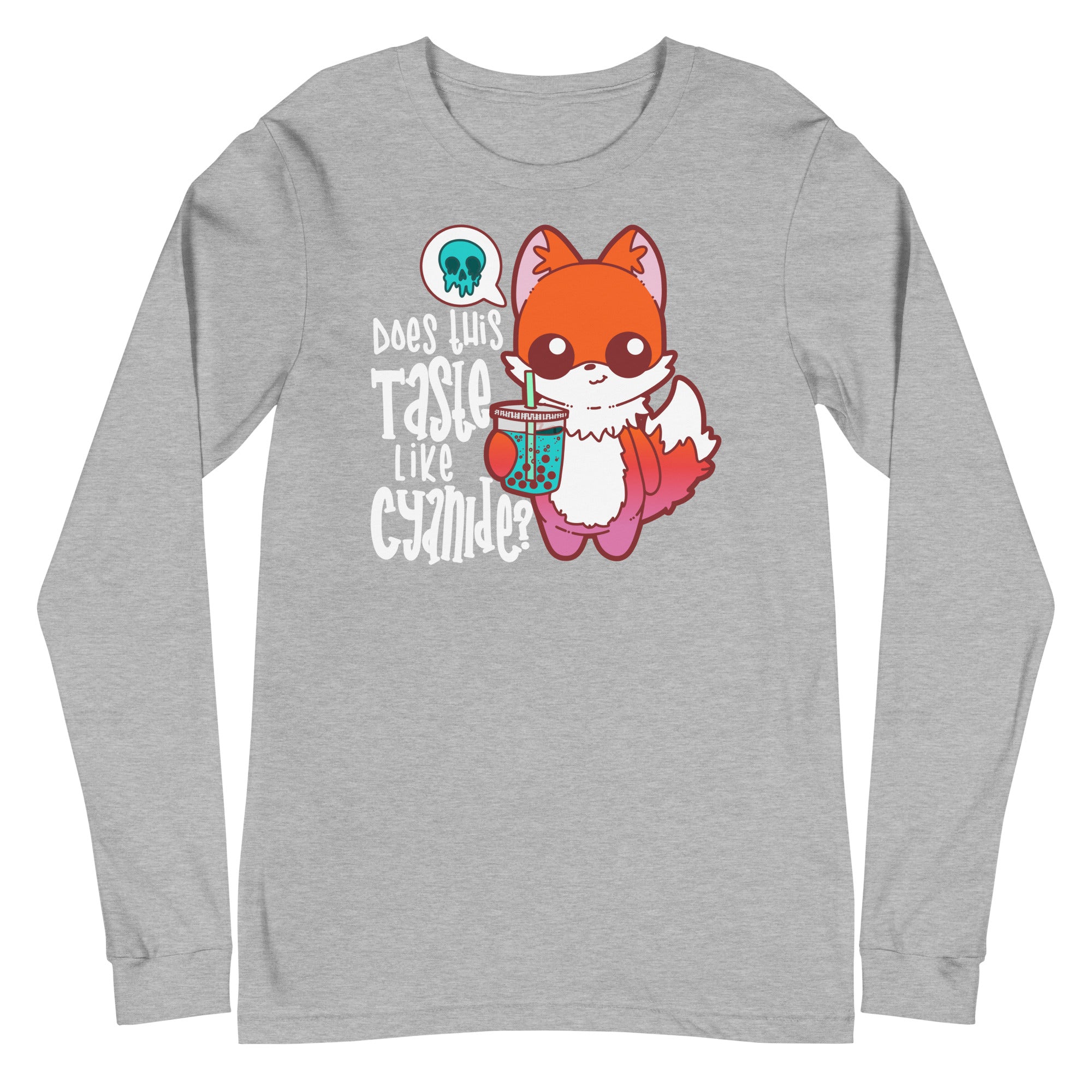 DOES THIS TASTE LIKE CYANIDE - Modified Long Sleeve Tee - ChubbleGumLLC