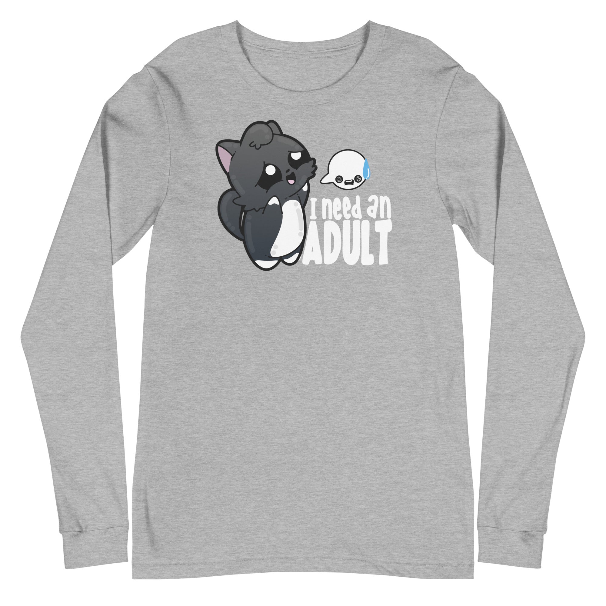 I NEED AN ADULT - Modified Long Sleeve Tee - ChubbleGumLLC