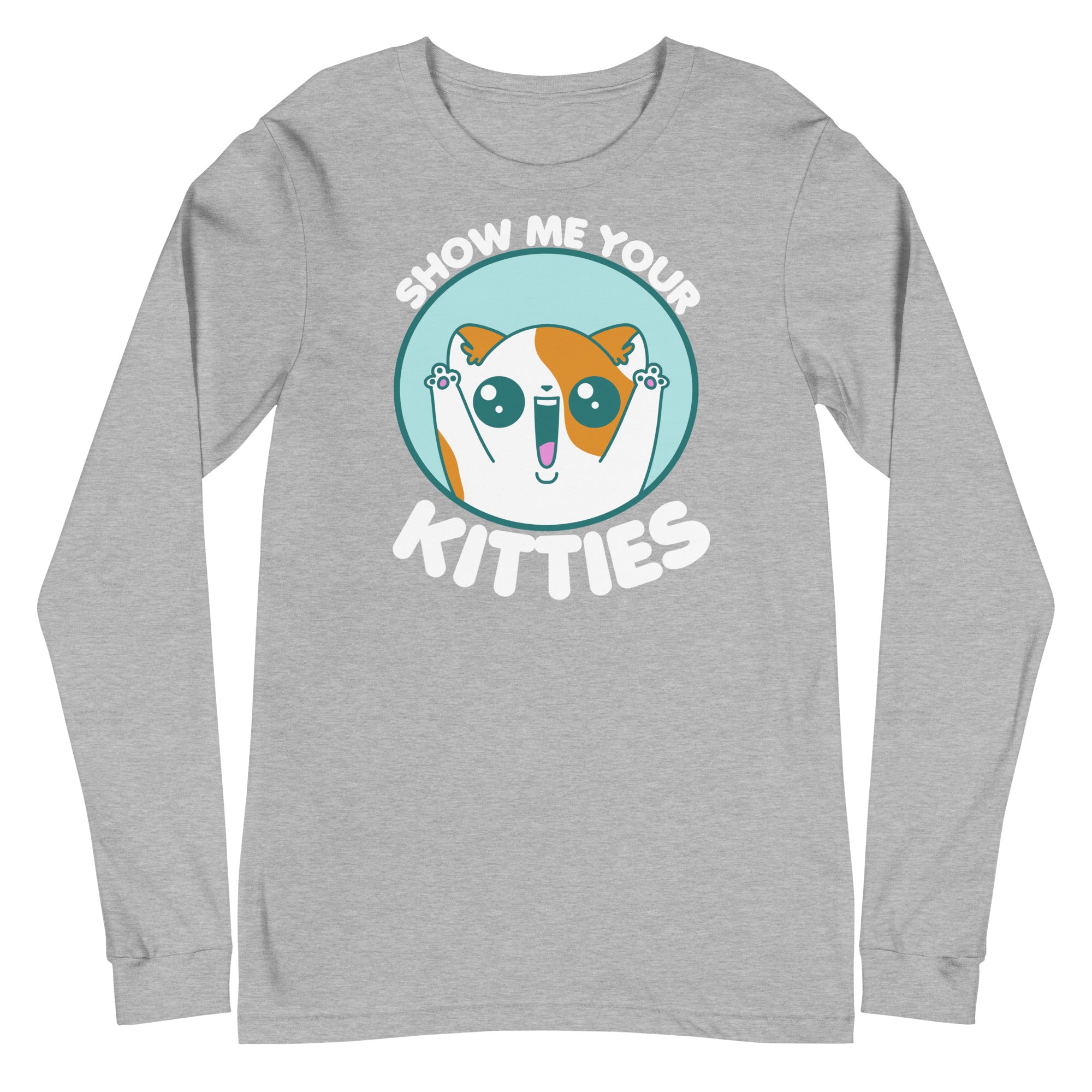 SHOW ME YOUR KITTIES - Modified Long Sleeve Tee - ChubbleGumLLC