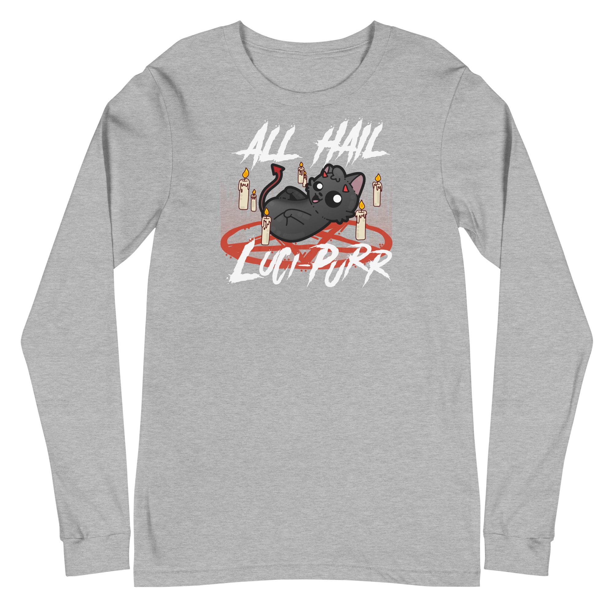 ALL HAIL LUCIPURR - Long Sleeve Tee - ChubbleGumLLC