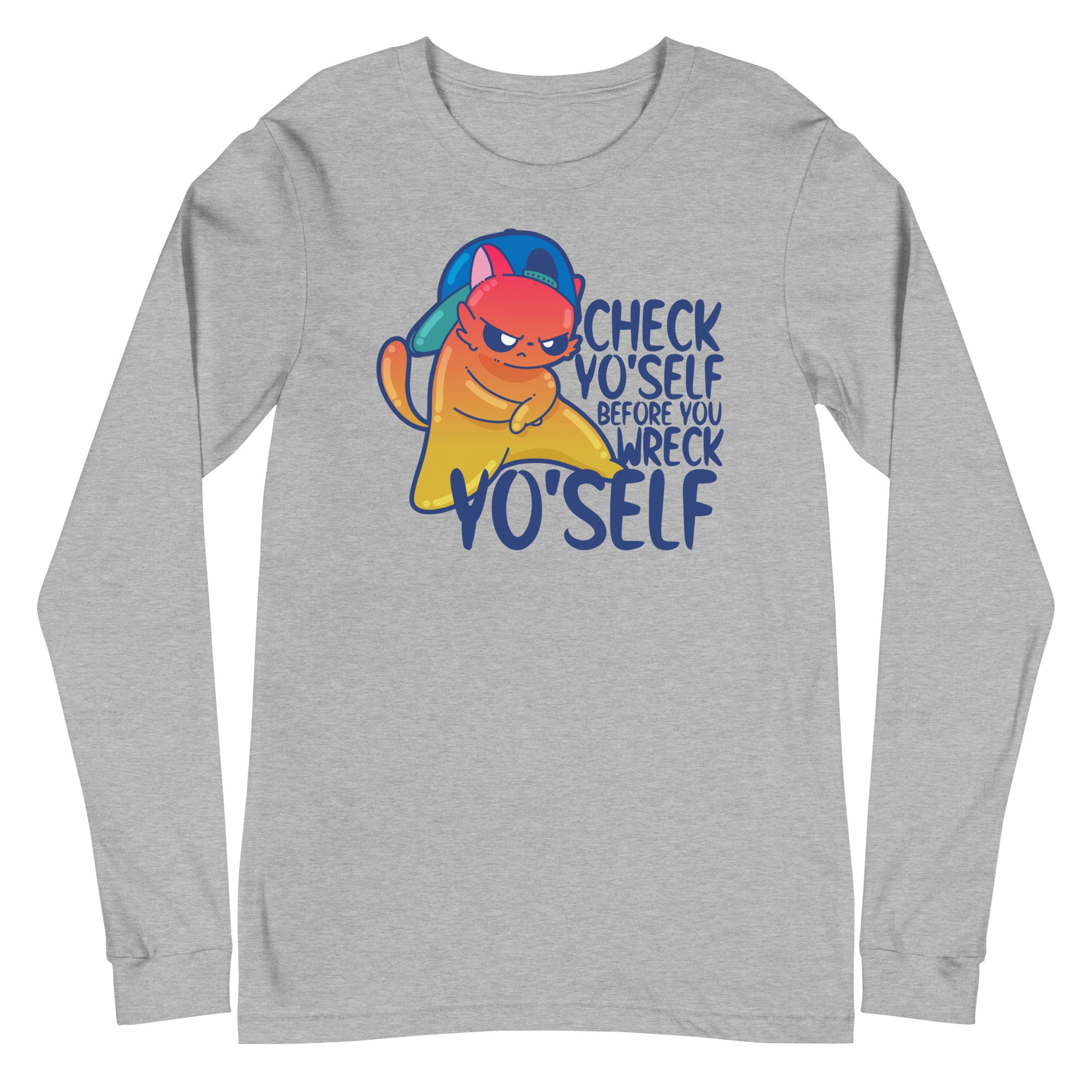 CHECK YOSELF - Long Sleeve Tee - ChubbleGumLLC