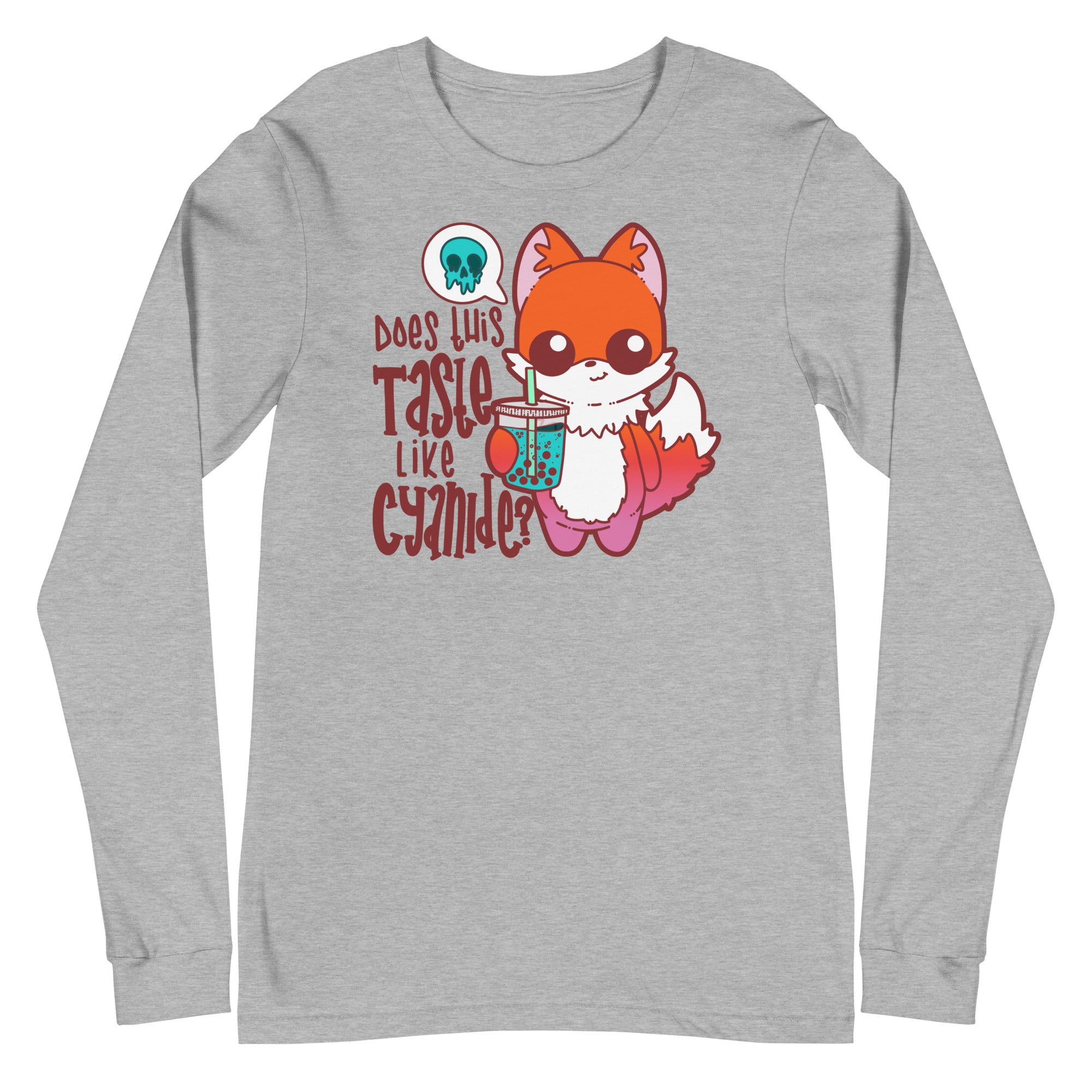 DOES THIS TASTE LIKE CYANIDE - Long Sleeve Tee - ChubbleGumLLC