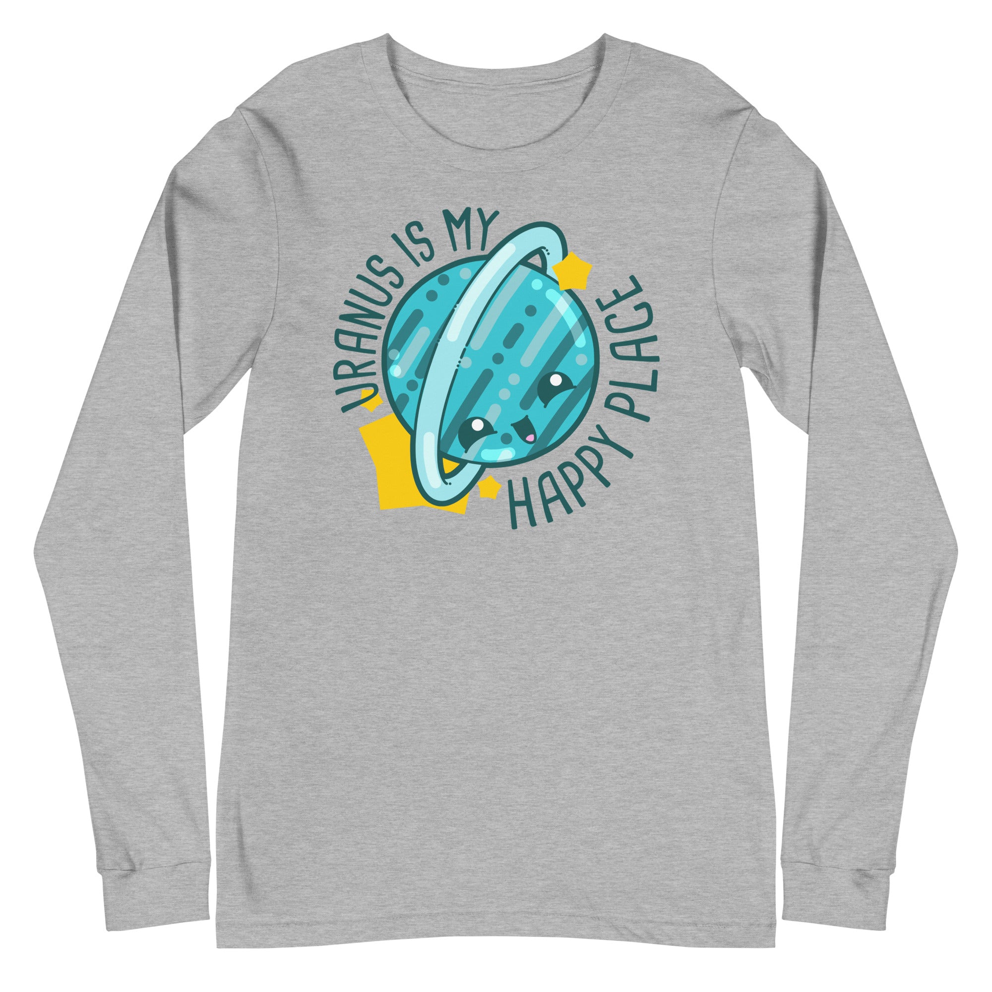 URANUS IS MY HAPPY PLACE - Long Sleeve Tee - ChubbleGumLLC