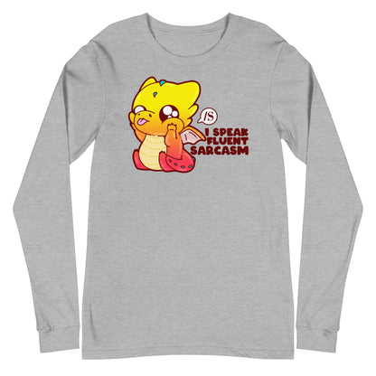 I SOEAK FLUENT SARCASM - Long Sleeve Tee - ChubbleGumLLC