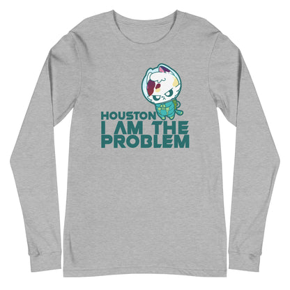 HOUSTON I AM THE PROBLEM - Long Sleeve Tee - ChubbleGumLLC