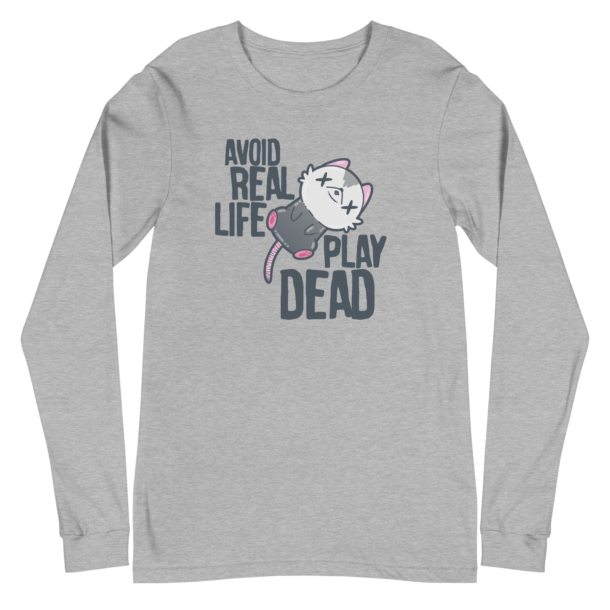 AVOID REAL LIFE PLAY DEAD - Long Sleeve Tee - ChubbleGumLLC