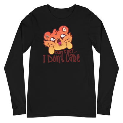 FUN FACT.. I DONT CARE - Long Sleeve Tee - ChubbleGumLLC