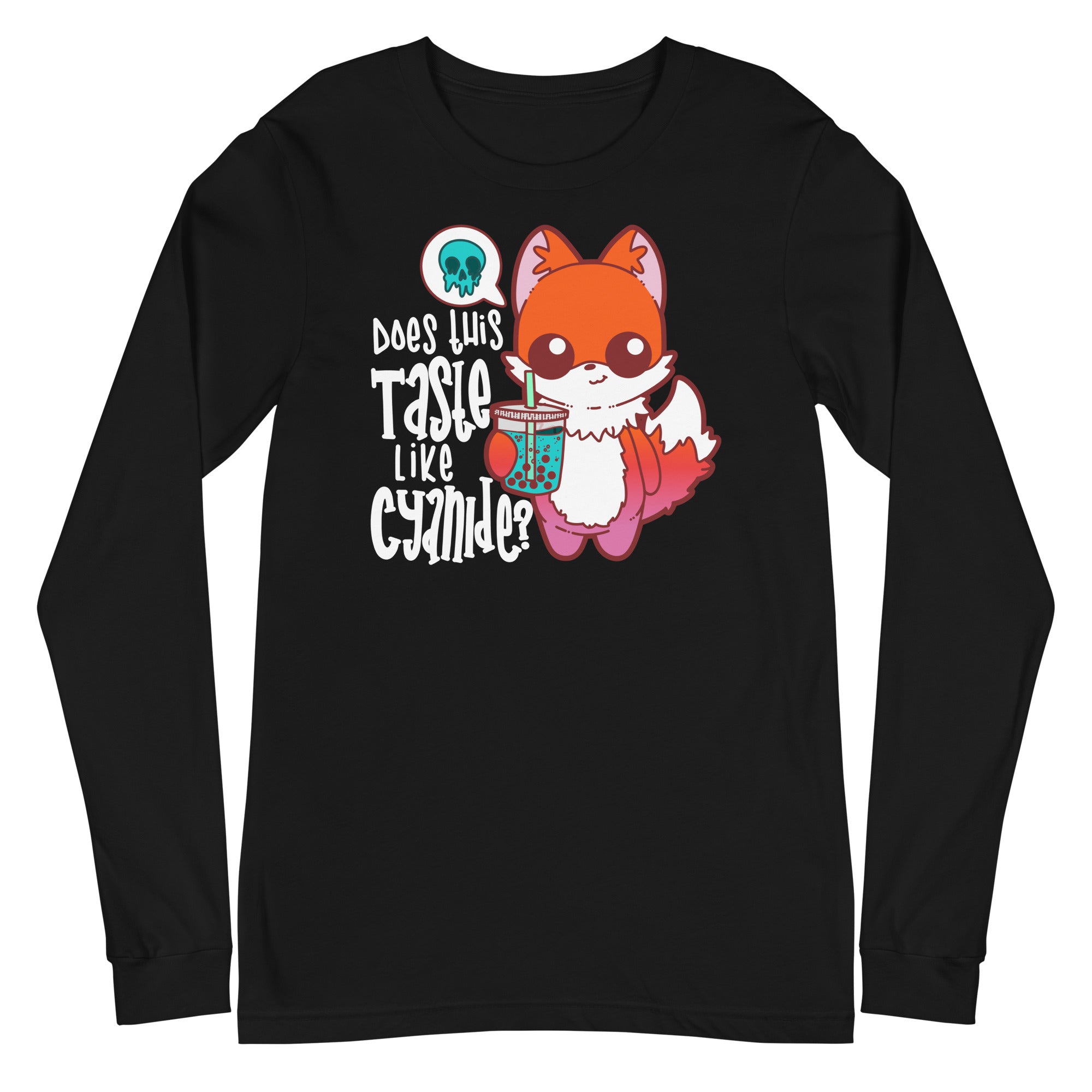 DOES THIS TASTE LIKE CYANIDE - Modified Long Sleeve Tee - ChubbleGumLLC