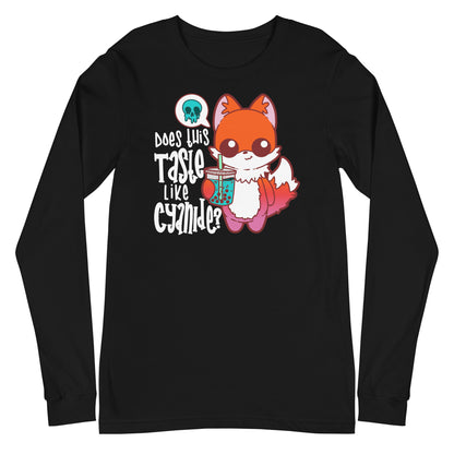 DOES THIS TASTE LIKE CYANIDE - Modified Long Sleeve Tee - ChubbleGumLLC