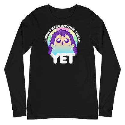 I DIDNT STAB ANYONE TODAY YET - Modified Long Sleeve Tee - ChubbleGumLLC