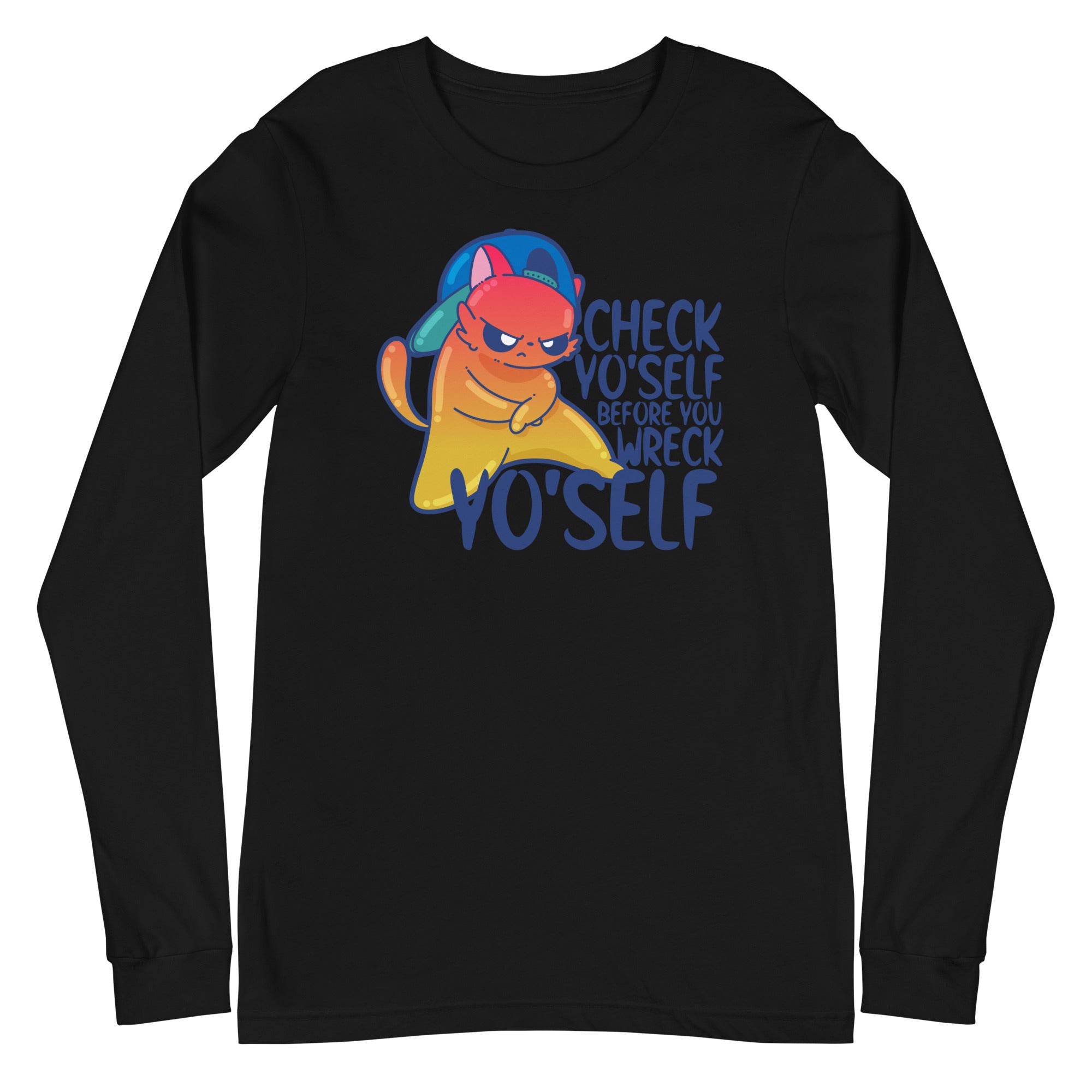 CHECK YOSELF - Long Sleeve Tee - ChubbleGumLLC