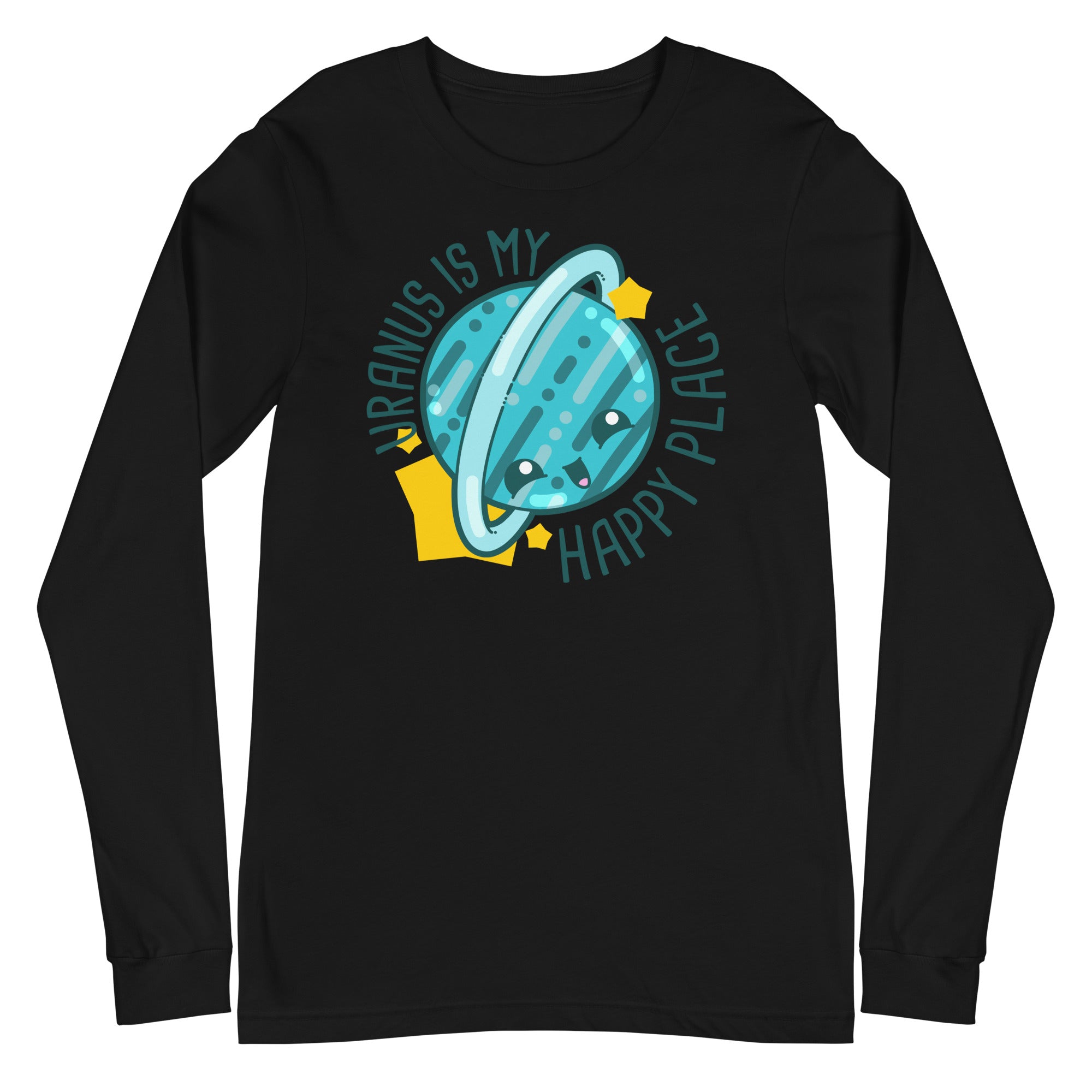 URANUS IS MY HAPPY PLACE - Long Sleeve Tee - ChubbleGumLLC