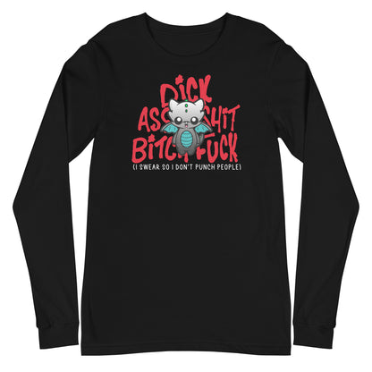 I SWEAR SO I DONT PUNCH PEOPLE - Long Sleeve Tee - ChubbleGumLLC