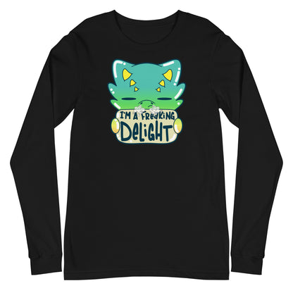 I AM A FREAKING DELIGHT - Long Sleeve Tee - ChubbleGumLLC