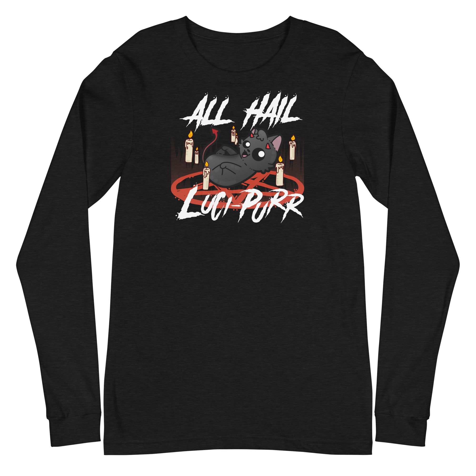 ALL HAIL LUCIPURR - Long Sleeve Tee - ChubbleGumLLC