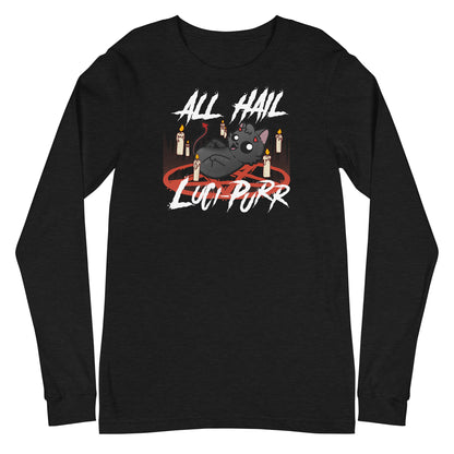 ALL HAIL LUCIPURR - Long Sleeve Tee - ChubbleGumLLC