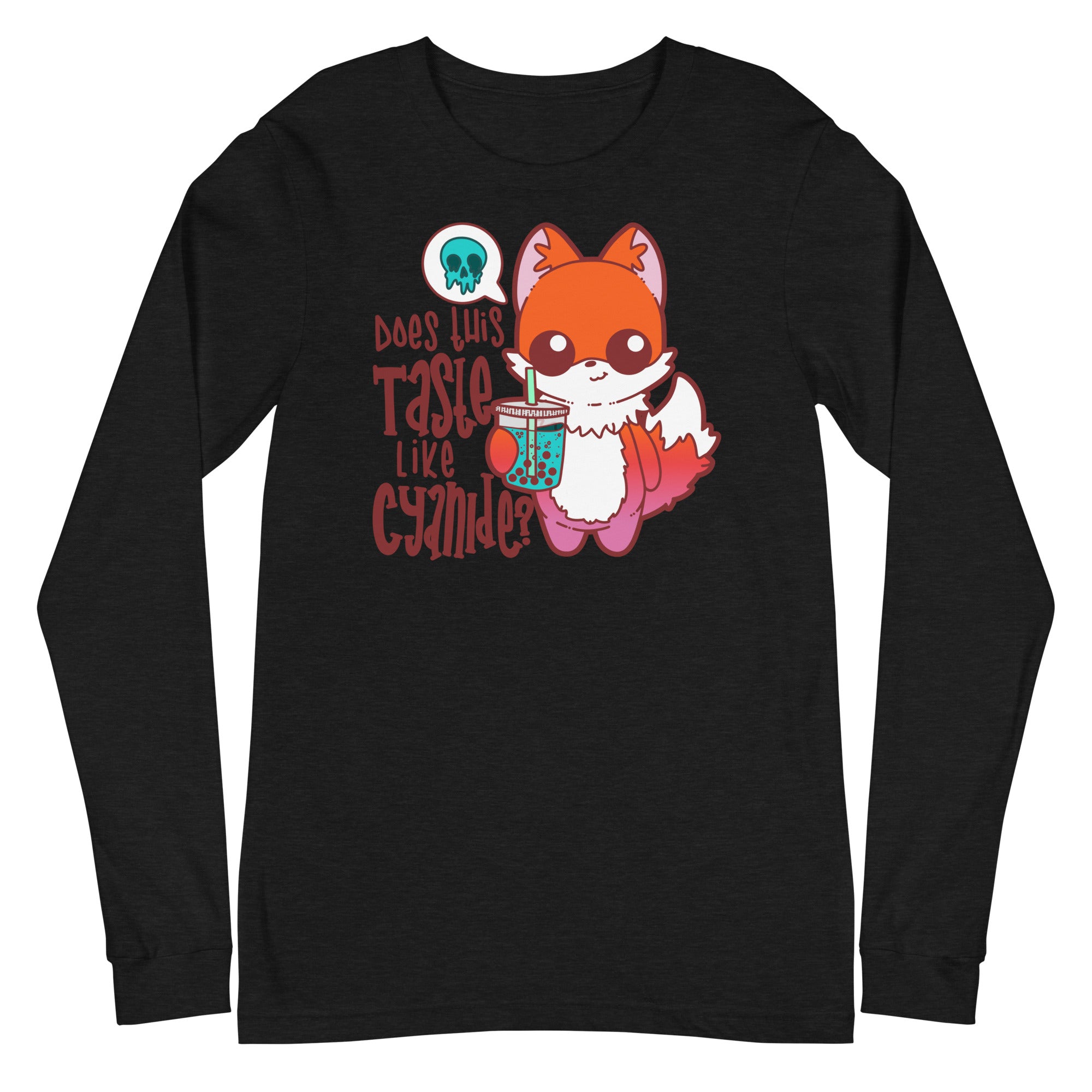 DOES THIS TASTE LIKE CYANIDE - Long Sleeve Tee - ChubbleGumLLC