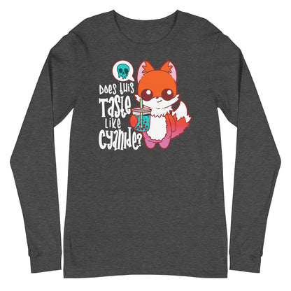 DOES THIS TASTE LIKE CYANIDE - Modified Long Sleeve Tee - ChubbleGumLLC