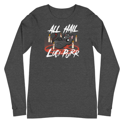 ALL HAIL LUCIPURR - Long Sleeve Tee - ChubbleGumLLC