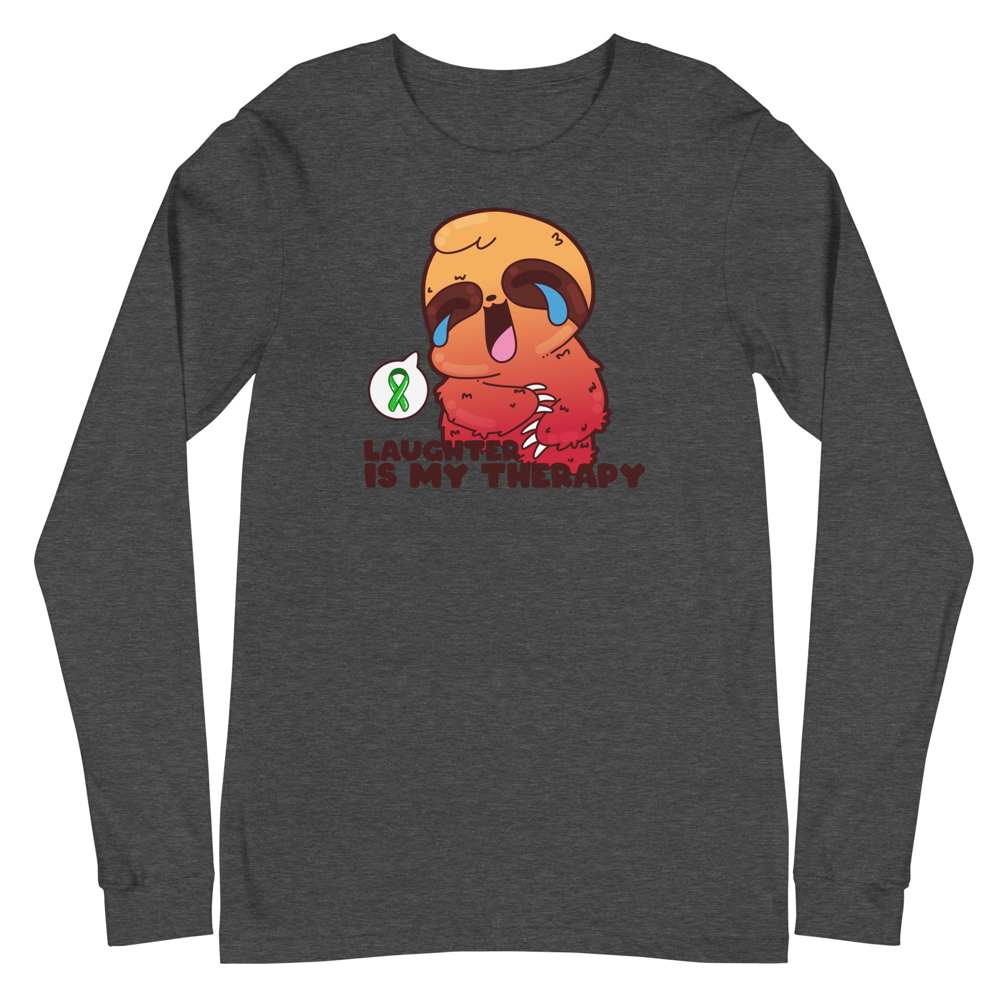 LAUGHTER IS MY THERAPY - Long Sleeve Tee - ChubbleGumLLC