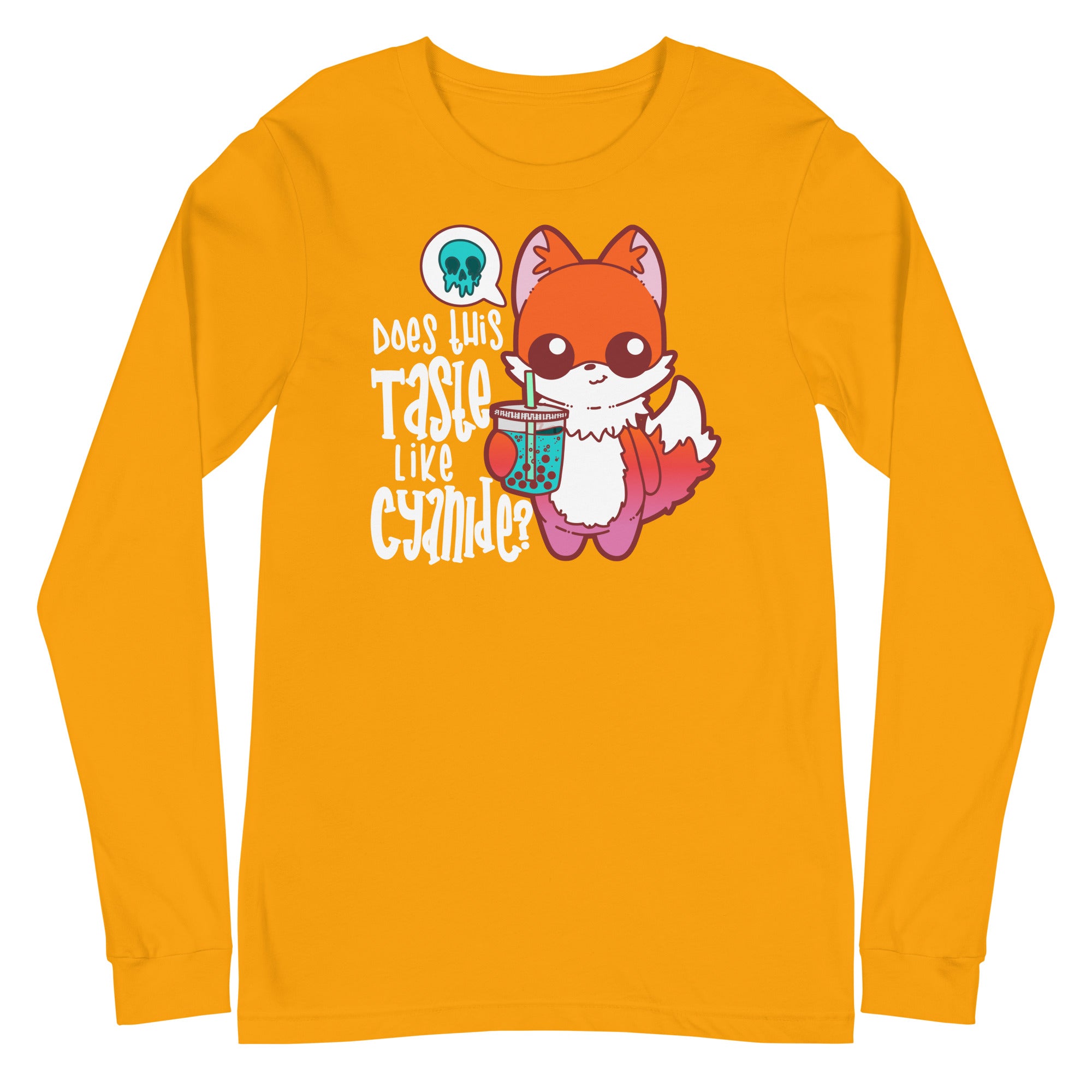 DOES THIS TASTE LIKE CYANIDE - Modified Long Sleeve Tee - ChubbleGumLLC