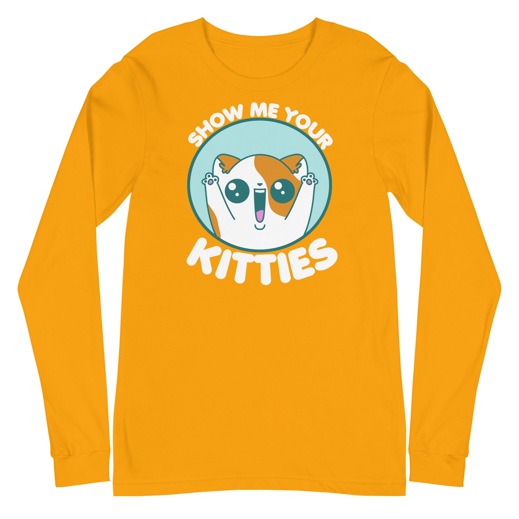 SHOW ME YOUR KITTIES - Modified Long Sleeve Tee - ChubbleGumLLC