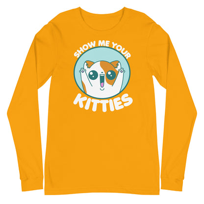 SHOW ME YOUR KITTIES - Modified Long Sleeve Tee - ChubbleGumLLC