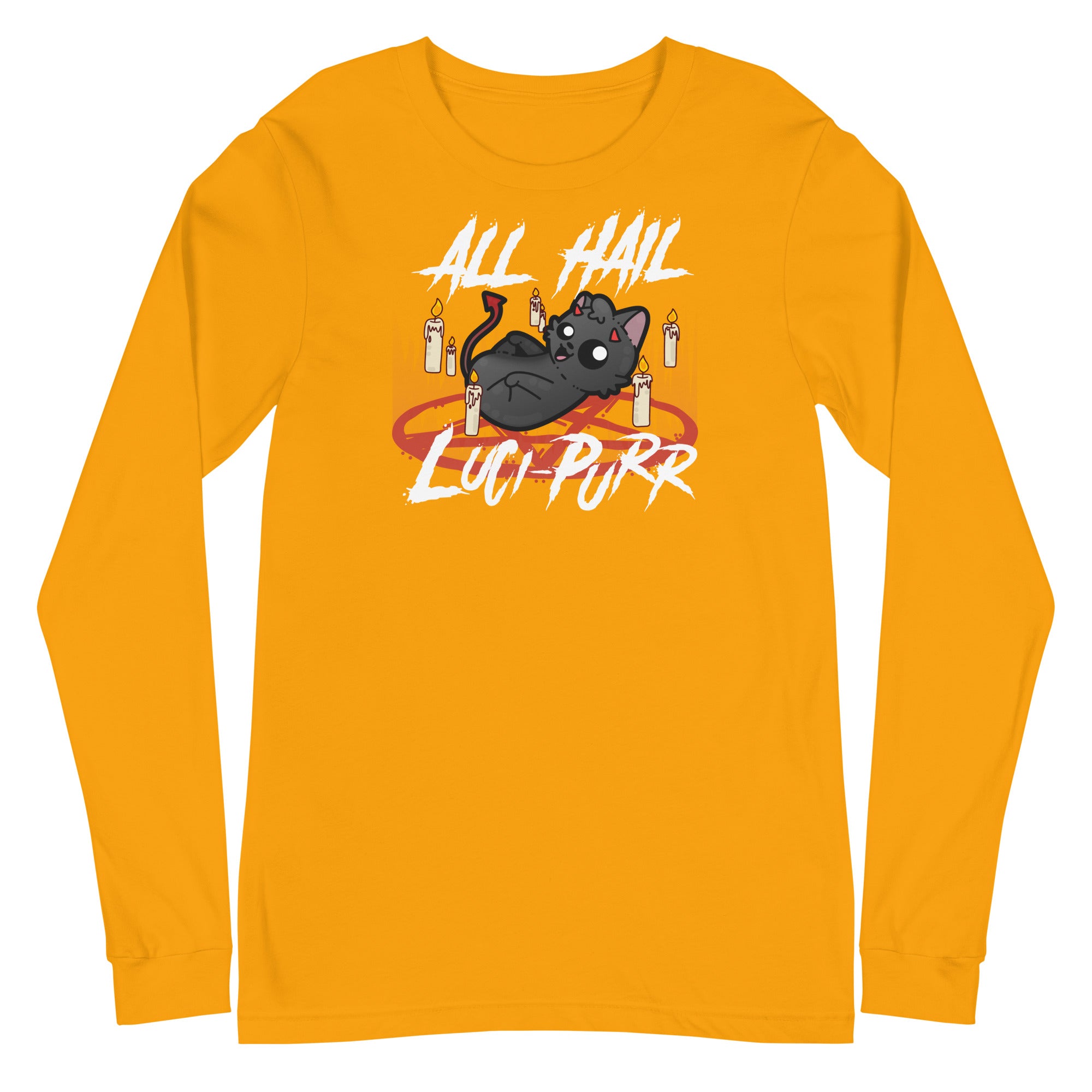 ALL HAIL LUCIPURR - Long Sleeve Tee - ChubbleGumLLC